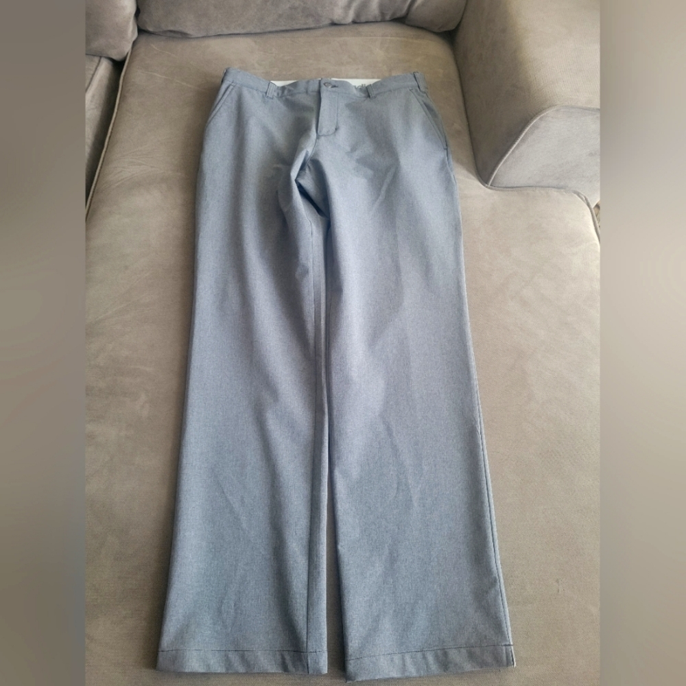 Adidas Men’s Chino Pants Lightweight Golf Polyester Elastane Gray Sz 34x32